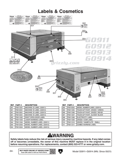 Part Diagram for G0913