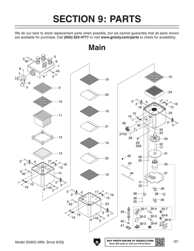 Part Diagram for G0953