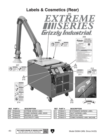 Part Diagram for G0964