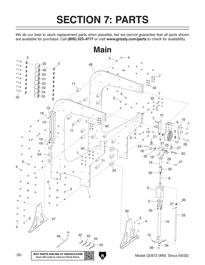 Part Diagram for G0973