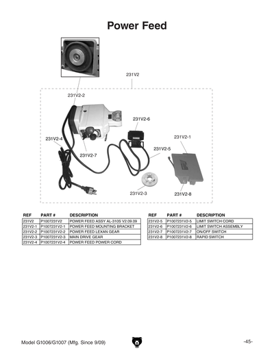 Part Diagram for G1007