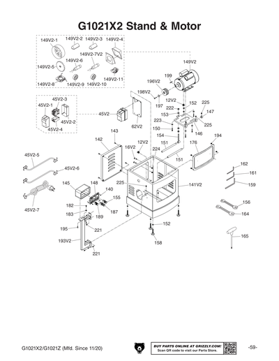 Part Diagram for G1021Z