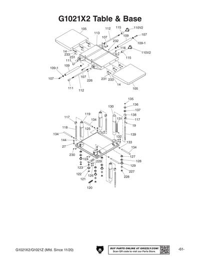 Part Diagram for G1021Z