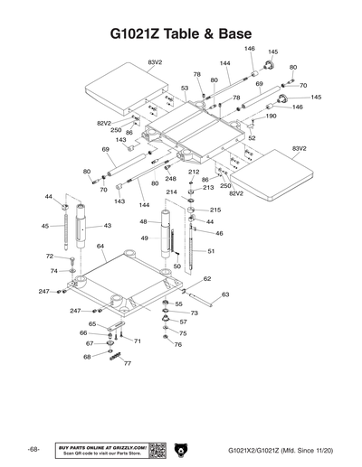 Parts for G1021Z 15