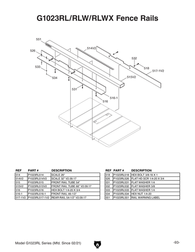 Part Diagram for G1023RLX