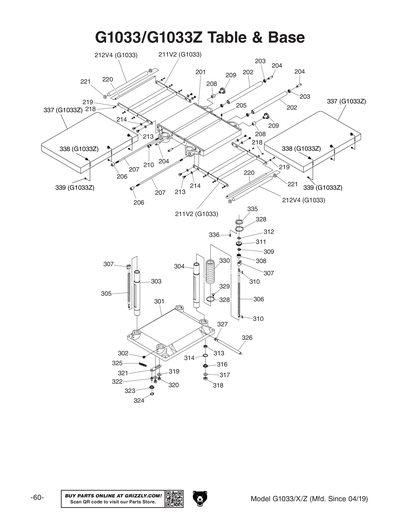 Part Diagram for G1033Z