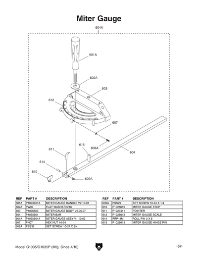 Part Diagram for G1035P