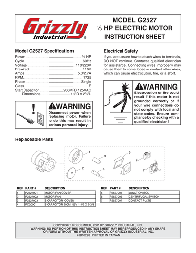 Part Diagram for G2527