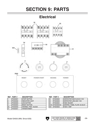 Part Diagram for G4003
