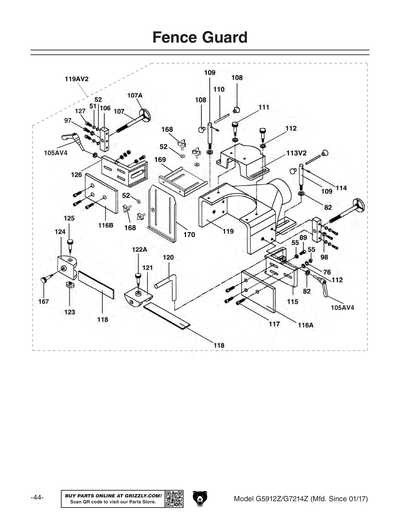Parts for G5912Z 5 HP Professional Spindle Shaper - Z Series