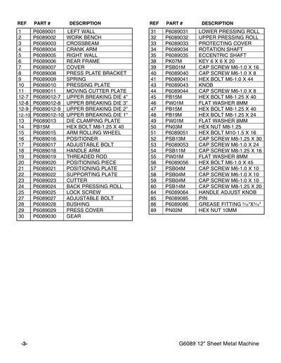 Part Diagram for G6089