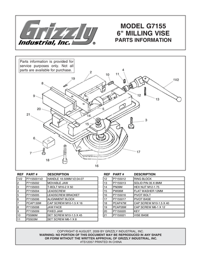 Part Diagram for G7155