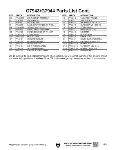 Part Diagram for G7944
