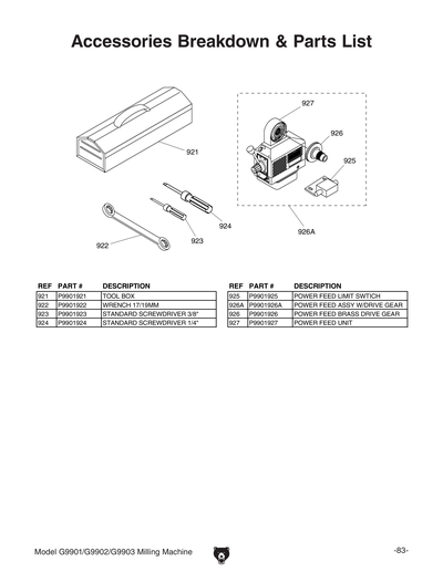 Part Diagram for G9901