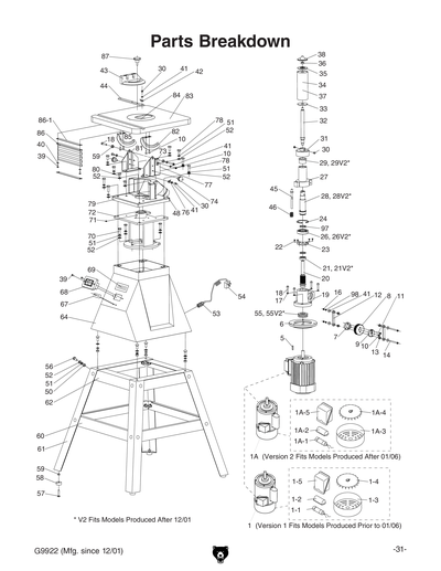 Part Diagram for G9922