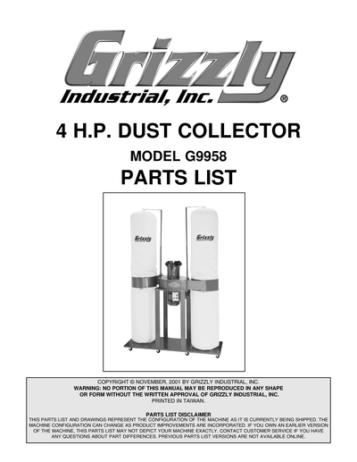 Part Diagram for G9958