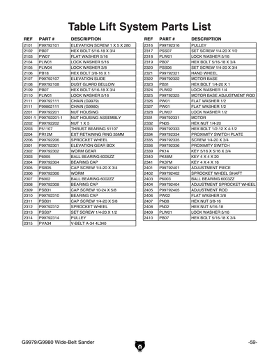 Part Diagram for G9980