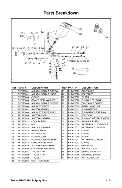 Part Diagram for H7670