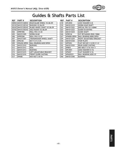 Part Diagram for M1013