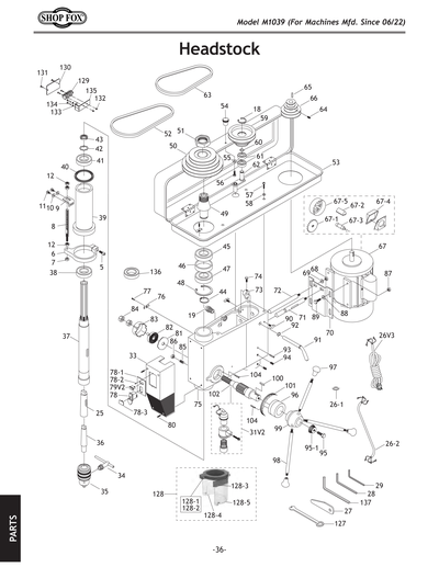 Part Diagram for M1039