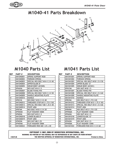 Part Diagram for M1041