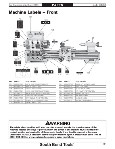 Part Diagram for SB1007