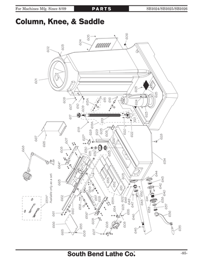 Part Diagram for SB1025F