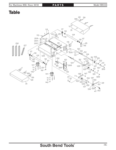 Part Diagram for SB1118