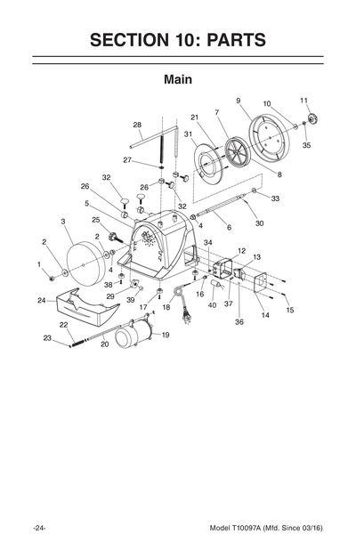 Parts for T10097A 8
