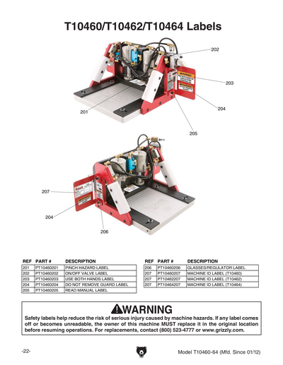 Part Diagram for T10462