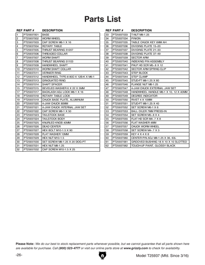 Part Diagram for T25937