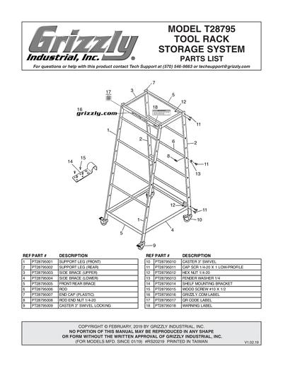 Part Diagram for T28795