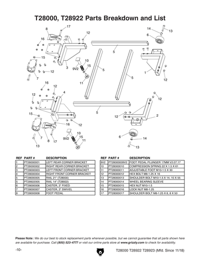 Part Diagram for T28923