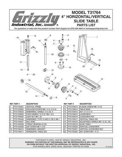 Part Diagram for T31764