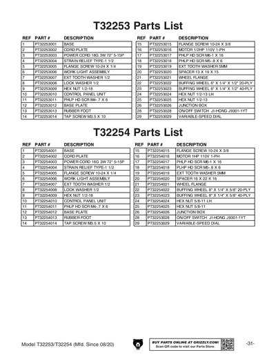 Part Diagram for T32253