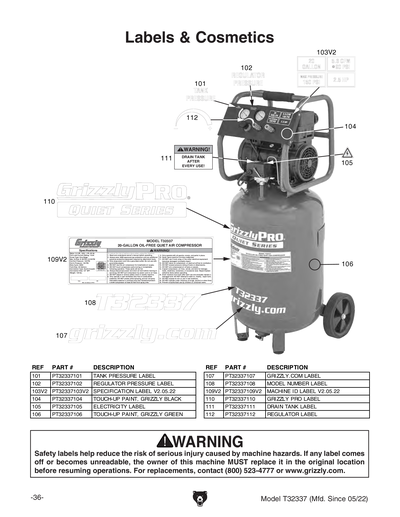 Part Diagram for T32337