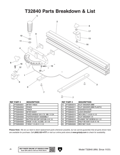 Part Diagram for T32840