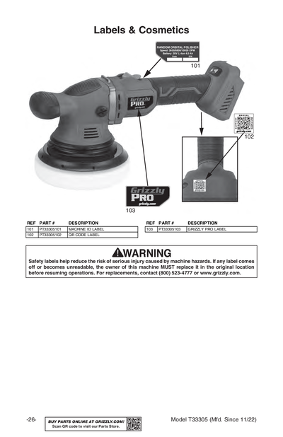 Part Diagram for T33305