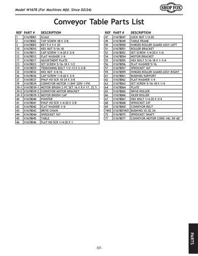 Part Diagram for W1678