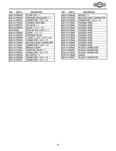 Part Diagram for W1710