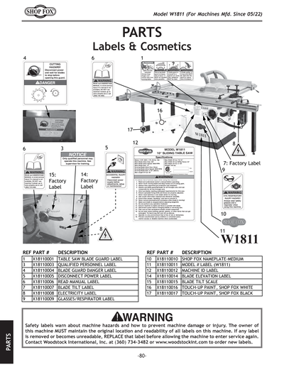 Part Diagram for W1811