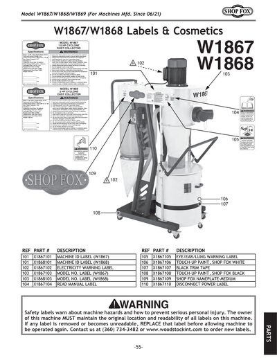 Part Diagram for W1867