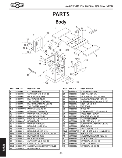 Part Diagram for W1888