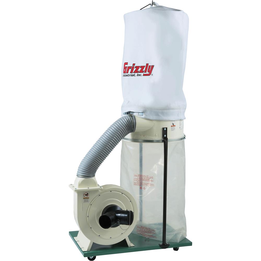 Grizzly G1029Z2P - 2 HP Dust Collector with Aluminum Impeller