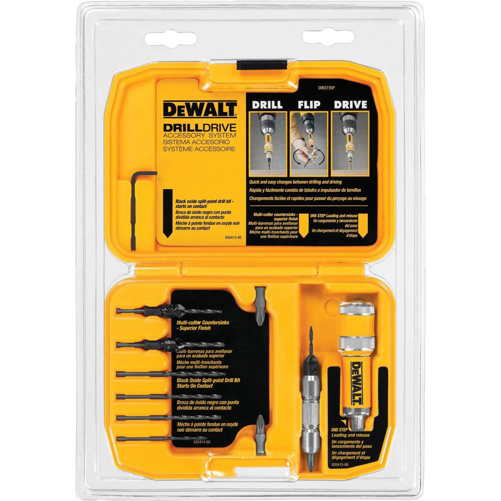 DEWALT DW2721 No.8 Drill Flip Drive Replacement Bit, Black