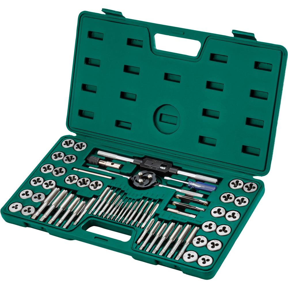 Grizzly Precision T34079 - 60-Pc. SAE/Metric Tap & Die Set