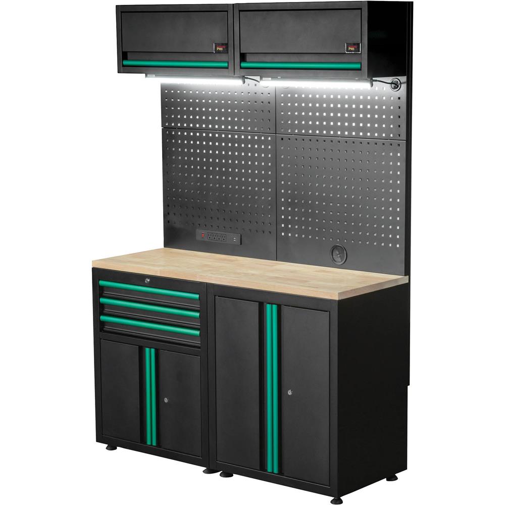 Grizzly PRO T34534 - 4-Pc. 3 Drawer 4 Cabinet Modular Cabinet Set