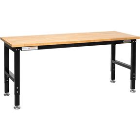 Grizzly T34011 6 ft Adjustable Heavy-Duty Workbench with Outlets