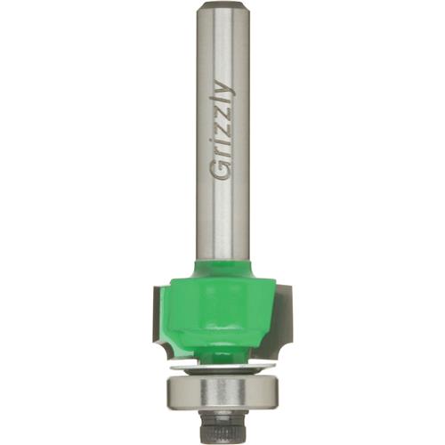 Image for Grizzly C1713 - 1/16"r Anti-Kickback Roundover Bit, 1/4" Shank