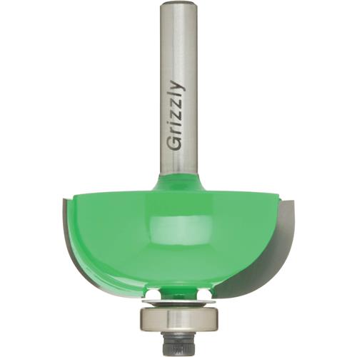 Image for Grizzly C1737 - Anti-Kickback Cove Bit, 1/4" Shank, 1/2" Radius
